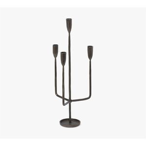 Modern Minimalist <b>Black</b> Metal <b>Candelabra</b> Wholesale 4 Arm Taper Candle Holder Luxury Table Centerpiece Home Decor Hospitality - Product Image 1