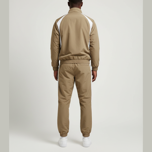 <b>Men's</b> 100% Polyester Shell Windbreaker Tracksuit Two Piece Jogging Heat Suit <b>Jacket</b> Set - Product Image 4