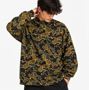 Custom Men's Duck Camo Mockneck Sweatshirt Camo <b>Mock</b> <b>Neck</b> Pullover <b>Mock</b> <b>Neck</b> Streetwear <b>Top</b> Factory Wholesale - Product Image 3