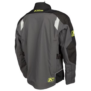 Blouson de moto imperméable pour homme Raptor GTX Overshell à manches longues, gris, noir, jaune, avec logo frontal et blocs de couleur - Product Image 2