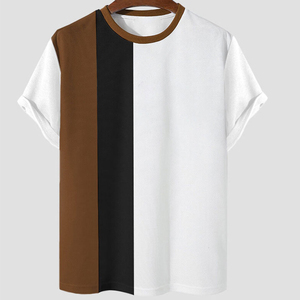 เสื้อยืดคอกลมแขนสั้นผู้ชาย ทรงปกติ ผ้าถักโพลีเอสเตอร์ ล้างสีแบบแอซิด พิมพ์ลายดิจิทัล ระบายอากาศได้ดี สไตล์สตรีทแวร์ - Product Image 1