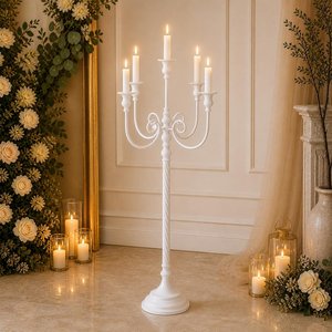 Support à bougies en métal élégant et haut, parfait pour la décoration de la maison, du salon et des événements festifs. - Product Image 4