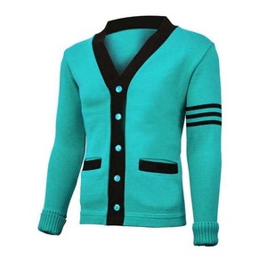 New Embroidered & Colours Knit Cardigan Sweater For Sorority fraternity College Varsity Sweater For Unisex - Product Image 5
