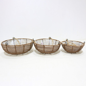Artex Dong Thap Eco-Friendly Natural Rattan Woven Hanging Planter Plastic <b>Liner</b> Jute Rope for Indoor Balcony Use-Vietnam - Product Image 6