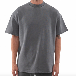 卸売 ユニセックス ヘビーコットン オーバーサイズ Tシャツ メンズ カジュアル ニット メンズ 無地 ヴィンテージ Tシャツ 卸売 サマー ストリートウェア - Product Image 4
