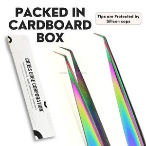 90 Angle fiber tip tweezer lash extension Tweezer Eyelash Extension isolation tweezers with fiber grip lash tools volume Tools - Product Image 6