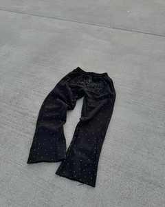 Custom Black Embroidered Streetwear Sweatpants Men Elastic Waist Oversized Joggers Autumn Fashion OEM Midweight Polyester <b>Pants</b> - Product Image 6