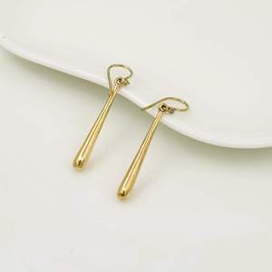 Pendientes Colgantes de Latón Chapado en Oro, Forma de Gota de Agua, Estilo Clásico Moderno, Joyería de Moda Unisex para Fiestas - Product Image 4