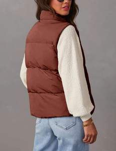 Chaleco Corto Acolchado Impermeable y Transpirable Estilo Urbano al por Mayor Cortavientos Sencillo Personalizado Diseño 2026 - Product Image 6