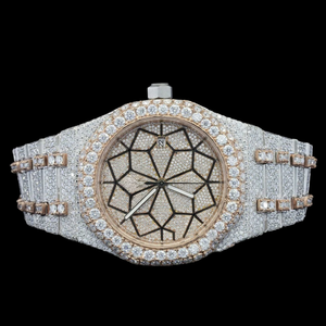 Reloj de Pulsera de Alta Calidad, Completamente Cubierto de Diamantes Moissanite, Hermoso Estilo Hip Hop Personalizado, Atractivo Reloj con Diamantes - Product Image 1