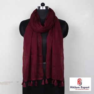 Premium Plain <b>Scarf</b> Manufacturer White Label Low MOQ Custom Branding Cotton Viscose Modal OEM ODM Fabric Product Factory - Product Image 3