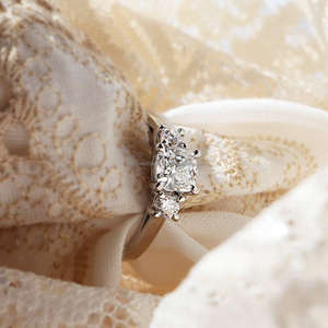 IGI/GIA Lab Grown Princess Cut Diamond Vintage 14K oro blanco boda/aniversario anillo Unisex para fiesta de compromiso anillos finos - Product Image 3