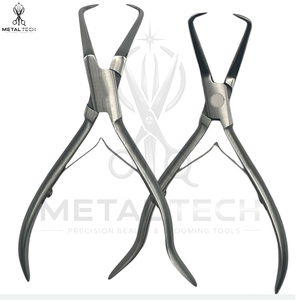 Alicates para Extensiones de Cabello de 5.5 Pulgadas con Forma Curva de Acero Inoxidable, Removedor de Microperlas y Abridor, Alicates para Extensiones con Agarre Cómodo - Product Image 4