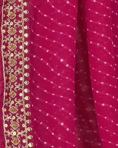 Sari de georgette estilo Bollywood con bordado KV - Product Image 2