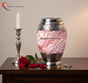 Nouvelle Urne Funéraire Moderne Abstraite Rose pour Cendres, Urne Métallique Décorative pour Cérémonie Funéraire, Vente en Gros Fabricant - Product Image 1