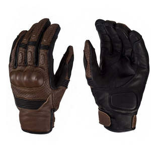 Gants de moto en cuir Pyrotect pour course sportive, à doigts entiers, compatibles avec les écrans tactiles - Product Image 1