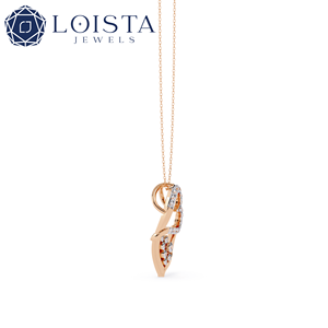 LOISTA - Colgante de Diamantes de Oro Blanco para Mujer, Joyería Minimalista para Uso Diario, Diamantes Naturales de Color G, Colgantes o Dijes - Product Image 3
