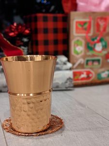 Verres en cuivre avec surface polie lisse, gobelets métalliques pour eau, jus, cocktails, durables, réutilisables, pour la cuisine et la salle à manger - Product Image 5