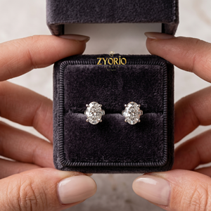 Zyorio Jewels Marquise Cut Lab Grown Diamond Stud <b>Earrings</b> 1ct Each 2pcs D VS1 IGI Certified 14K White Gold Trendy Women's <b>Fine</b> - Product Image 5