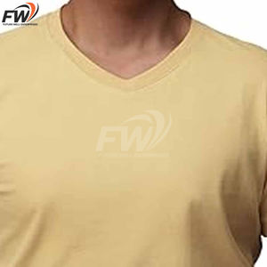 T-shirts OEM en gros pour hommes, haute qualité, tricotés en polyester/coton, anti-boulochage, coupe classique, col rond, manches courtes, col en V - Product Image 6