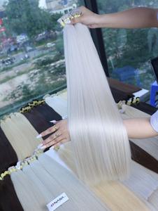 Extensiones de Cabello Humano Virgen Vietnamita 100% de Alta Calidad, Color Platino, Puntas Super Doblemente Tramadas - Product Image 2