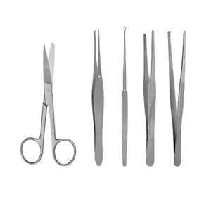 Kit de Excisión Dérmica de 26 Piezas, Instrumentos Quirúrgicos de Dermatología de Acero Inoxidable Alemán, Juego de Tijeras, Pinzas y Bisturíes T/C - Product Image 5