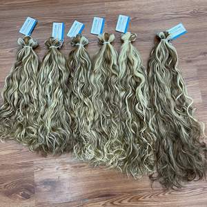 MEILLEURE QUALITÉ Bundles de Cheveux Bruts Naturel Ondulé Machine Trame Extensions de Cheveux Piano Couleur 100% Cheveux Humains Vietnamiens - Product Image 6