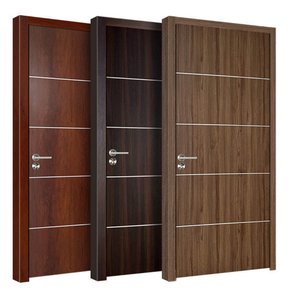 Portes intérieures minimalistes 30*80 en WPC composite ignifuge, style affleurant, revêtement bois, insonorisées, moulées et finies en polymère - Product Image 4