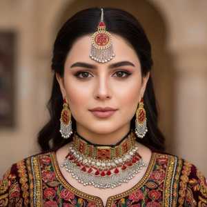 Vintage Pearl Women's Afghan Jewelry <b>Sets</b> for Party & Wedding Wholesale Low MOQ Cheap Price Silver Plated - Product Image 5