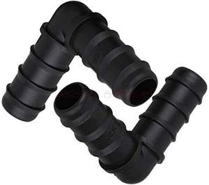 Customized Drip Elbow 16mm 20mm Eco Friendly Black Poly Pipe Fittings <b>Quick</b> <b>Connector</b> Agricultural Irrigation Garden Water Leak - Product Image 3