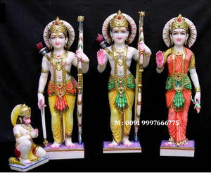 Makrana-mármol blanco puro, nuevo diseño, Lord Shri Ram Ji, Laxman y Mata Sita, escultura de pie bonita - Product Image 3