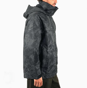 Veste de pêche à la mouche décontractée en toile unie avec capuche, coupe-vent, respirante, grande taille, fermeture éclair, pour homme, hiver - Product Image 4