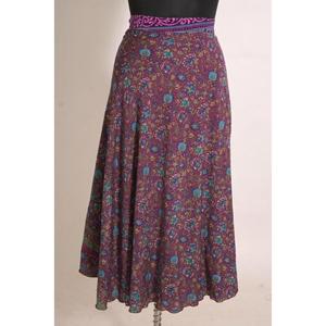 Falda Larga Maxi Bohemia Reversible Hecha a Mano para Mujer, Falda de Seda Artística, Ropa Hippie para Festivales - Product Image 2