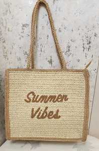 Women <b>Straw</b> Tote <b>Bag</b> Woven Shoulder Handbag Zipper Closure Large Capacity Summer Shopping Carryall - Product Image 3