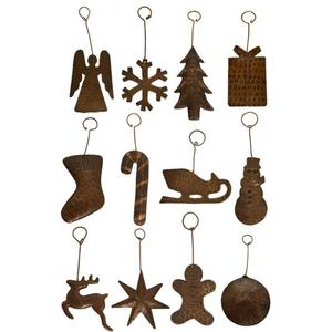 Adornos navideños rústicos troquelados para jardín, decoración colgante de Navidad, adornos metálicos, precio económico, MOQ bajo - Product Image 5