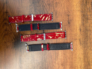 สายนาฬิกาหนังวัวแบบตะวันตกสายรัดข้อมือหนังแท้สีเมทัลลิกสำหรับผู้หญิง - Product Image 5