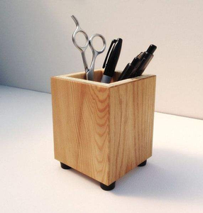 Vintage Art Deco Wooden Pen Holder <b>Stand</b> Handmade Carved Wood Desk Organizer Adjustable Bulk Price - Product Image 1