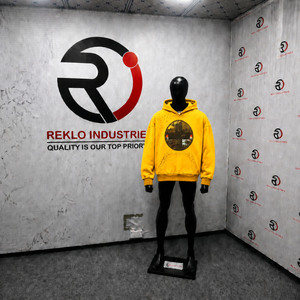 Sudadera con Capucha Oversize de Forro Polar Grueso Amarillo Lavado, Estilo Casual Moderno, Arte Vestible, Moda, Calidad Premium, Look Destacado para el Día a Día - Product Image 3
