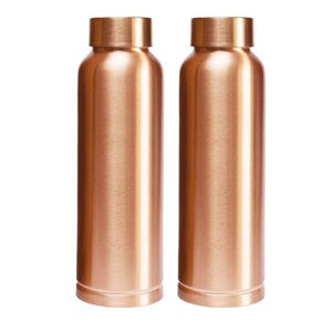 Pure <b>Copper</b> <b>Drinking</b> <b>Bottle</b> With Stylish Body For Daily Hydration Home Office School Gym Travel Fitness And Outdoor Activities - Product Image 5
