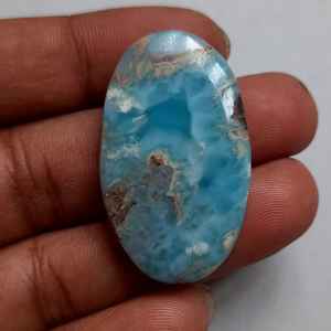 Cabujón de Larimar Natural, Gran Gema Azul para Joyería, Cristal Curativo Hecho a Mano, Regalo - Product Image 2