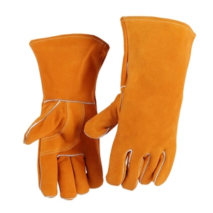 Gants de soudure en cuir de vachette renforcé de qualité supérieure, résistants aux flammes, confortables, pour la lutte contre les incendies et le barbecue - Product Image 1