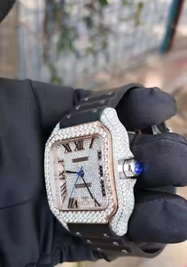 นาฬิกาควอตซ์ Azure Shine ประดับเพชรโมอิสซาไนต์สุดหรูสำหรับผู้ชาย ดีไซน์ทันสมัย คุณภาพสูง พร้อมหน้าปัดเรียบหรู - Product Image 3