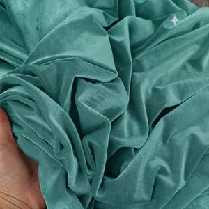 Modern Bisleri Color 100% Polyester Velvet Fabric Medium Weight Woven Solid Plain Style Quick Dry Soft Material <b>For</b> Apparel - Product Image 1