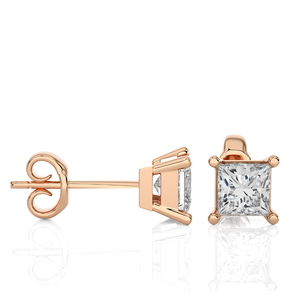 1.00 Carat Princess Cut Lab Created Diamond <b>Earrings</b> 18K Gold Diamond <b>Earrings</b> 2 Pieces of Diamond Stone with IGI Certified - Product Image 6