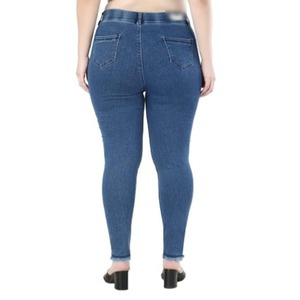 Jeans de Mezclilla Casuales de Peso Medio para Mujer, Corte Ancho, Ecológicos, Rotos, Modernos, a la Moda, Elegantes para el Día a Día - Product Image 4