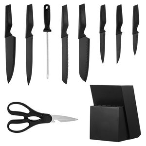 Set di 15 coltelli da cucina tedeschi in acciaio inossidabile ad alto tenore di carbonio con blocco affilacoltelli e manici ergonomici in PP - Product Image 5