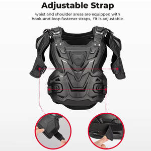 Équipement de sécurité durable et léger pour moto, armure corporelle respirante, ajustement réglable, unisexe, toutes saisons, vêtements de sport pour la course et la conduite - Product Image 5