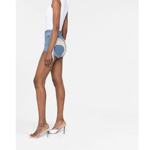 Atractivos Shorts de Mezclilla Holgados y Transpirables Estilo Bermuda para Mujer, con Diseño Desgastado y Borde Roto - Product Image 5