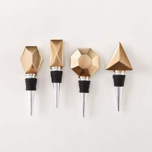 Tapón de vino de cristal, tapón de vino de ágata, tapón de vino de piedra, tapón de vino de lujo, tapón de vino dorado - Product Image 2