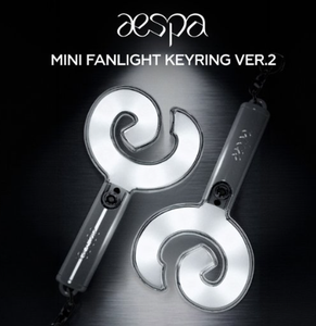 Aespa <b>MINI</b> FANLIGHT Cd <b>KEYRING</b> VER.2 K-Pop Music Korean Language All Ages Paper & Plastic BW-213 Korea - Product Image 2